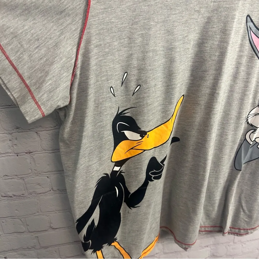 Vintage Looney Tunes sleep shirt ladies size 3X plus graphic flawed cartoons Gray - Image 6
