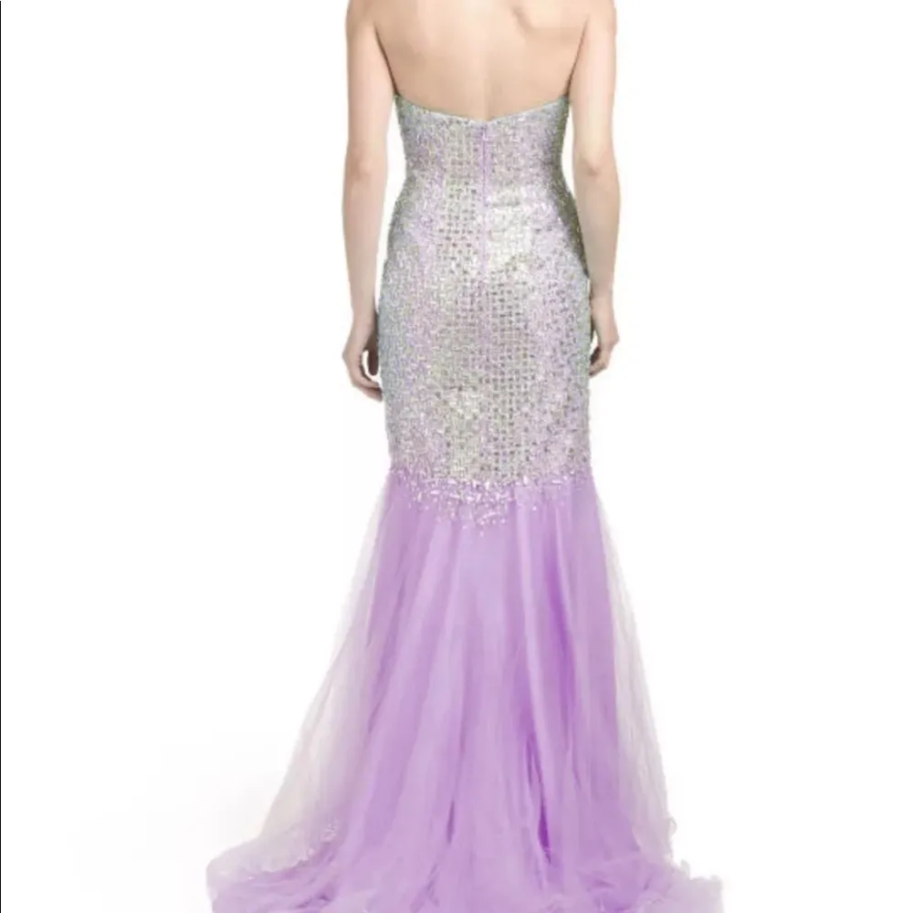 Prom DRESS Terani Couture sequins mermaid dress lilac 4 - Image 2