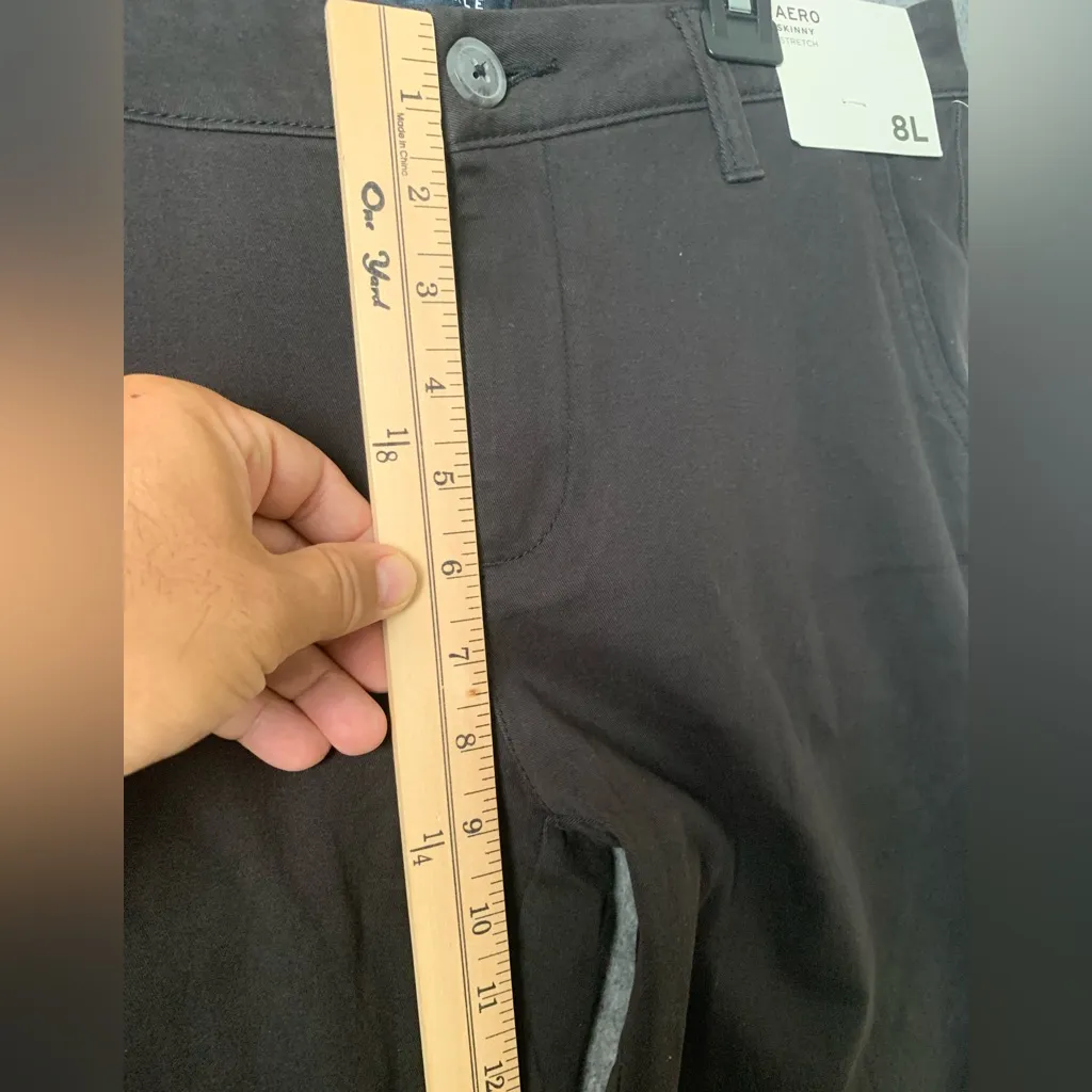 Aeropostale Women Size 8 Long Black New‎ Skinny Stretch Business Casual Pants - Image 4