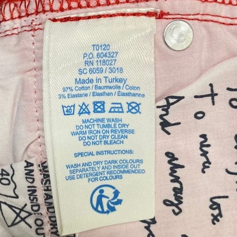 Boden The Soho Skinny Ankle Mid Rise Stretch Denim Jeans Pockets 8 P Red #4126 Size 8P - Image 8