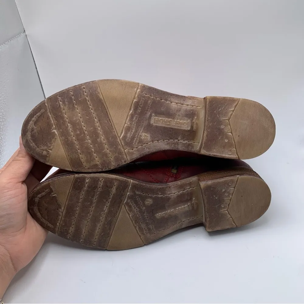 NWOB Josef Seibel Sienna 45 Women's Red leather Ankle Boot EU 37 US 6 - Image 8