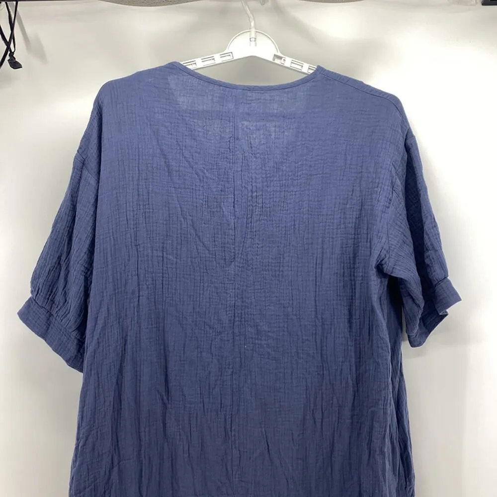 Simple Suzanne Betrro cotton midi dress pockets minimalist lagenlook casual Size 2X - Image 8