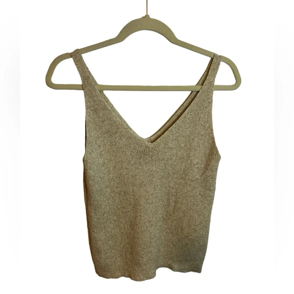 ONLY OATMEAL KNIT SWEATER TANK - Image 2