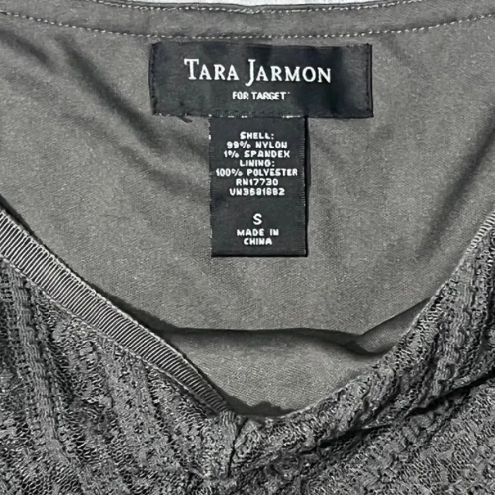 Tara Jarmon Charcoal Gray Lace Woven Tiered Lined Midi Fairy Skirt Size Small - Image 5