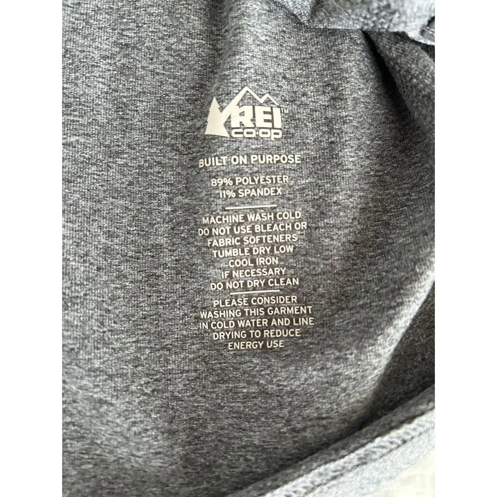 REI 2XL Grey Lightweight Pullover Fleece Zip Active Skiing Hiking Outdoor XXL Gray - Image 8