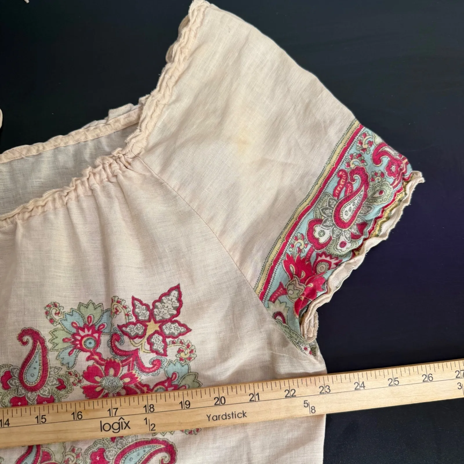 Lucky Brand off The Shoulder Tunic Top Size XL Swim Cover Up Floral BOHO FLAW - Image 10