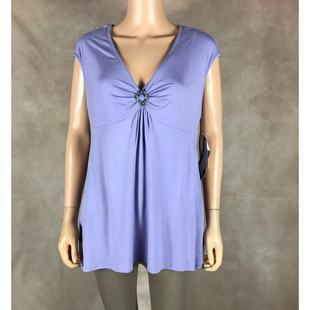 MIRACLESUIT Shaping Slimming Purple Knit Top NWT LARGE - Image 4