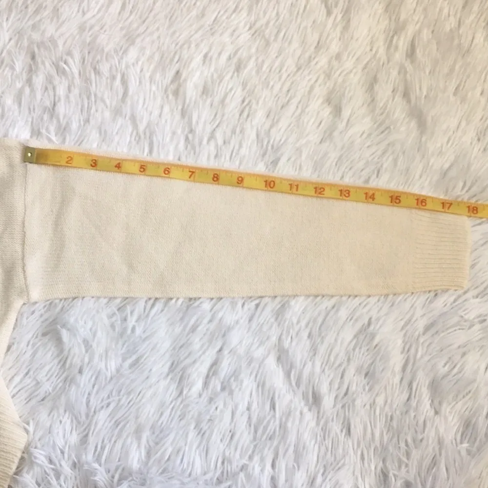 Brave Soul by Asos Kansas V Neck Knit Women’s Sweater Ivory size Small - Image 4