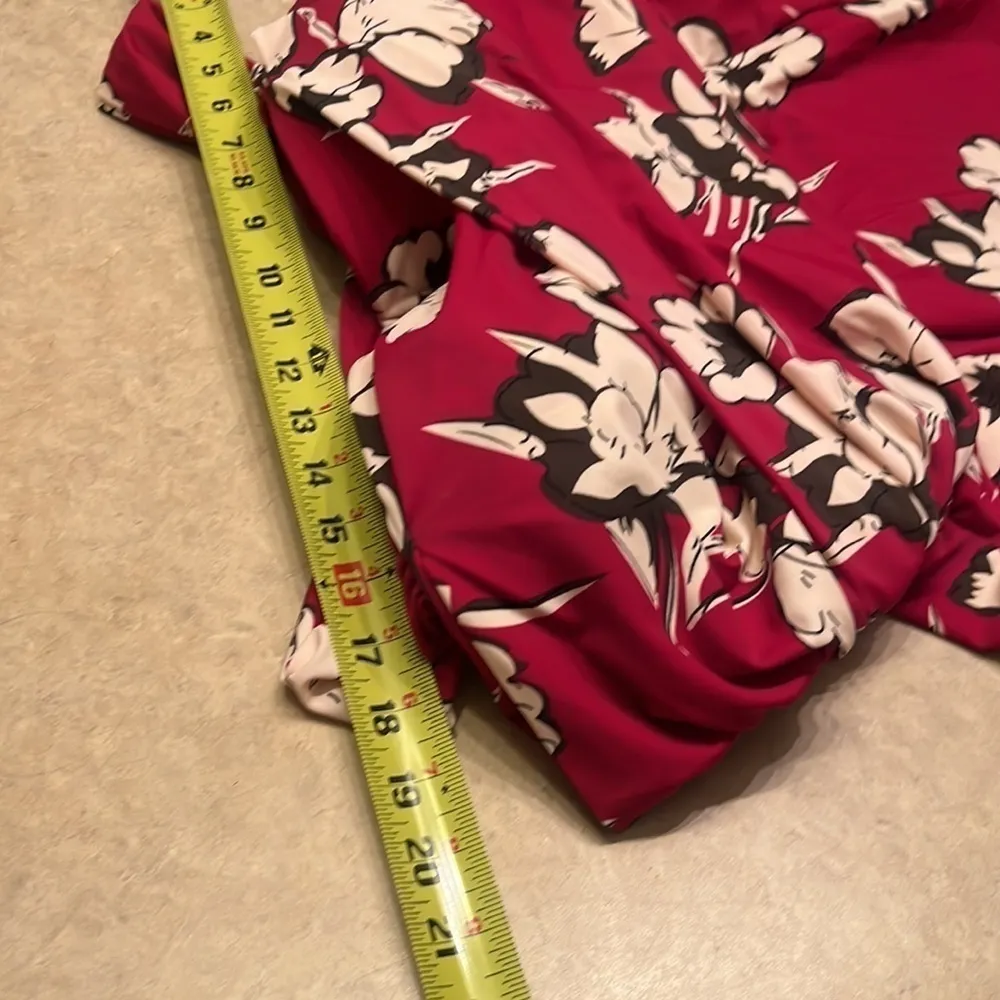 COCOPEAR Women's Elegant Crossover One Piece Swimdress Floral Skirted size 4X - Image 12