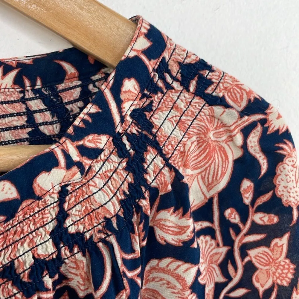 Lucky Brand Floral Button Down Long Sleeve Boho Top size Small - Image 7