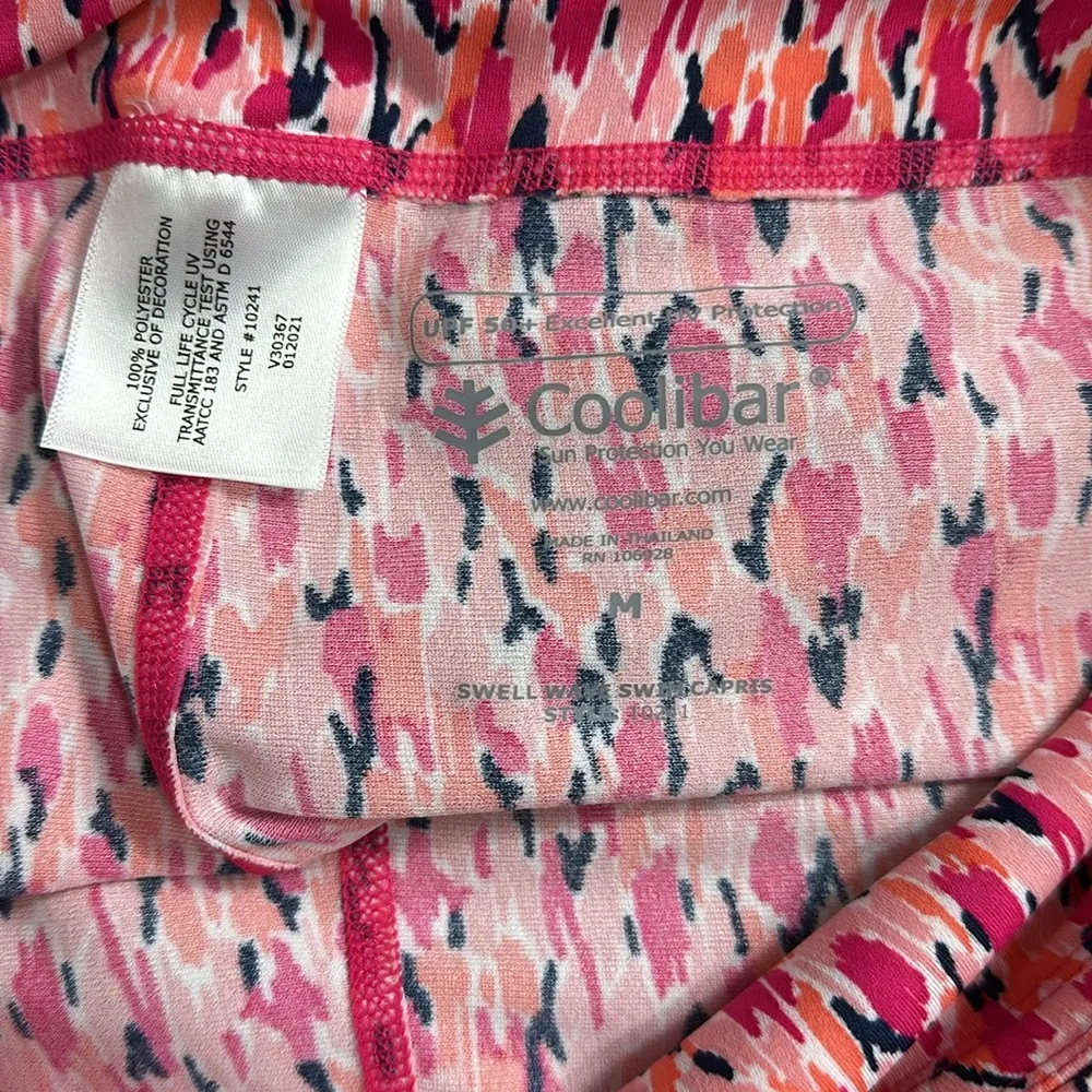 Coolibar Swell Wave swim capris UPF50+ Pink Size M - Image 3
