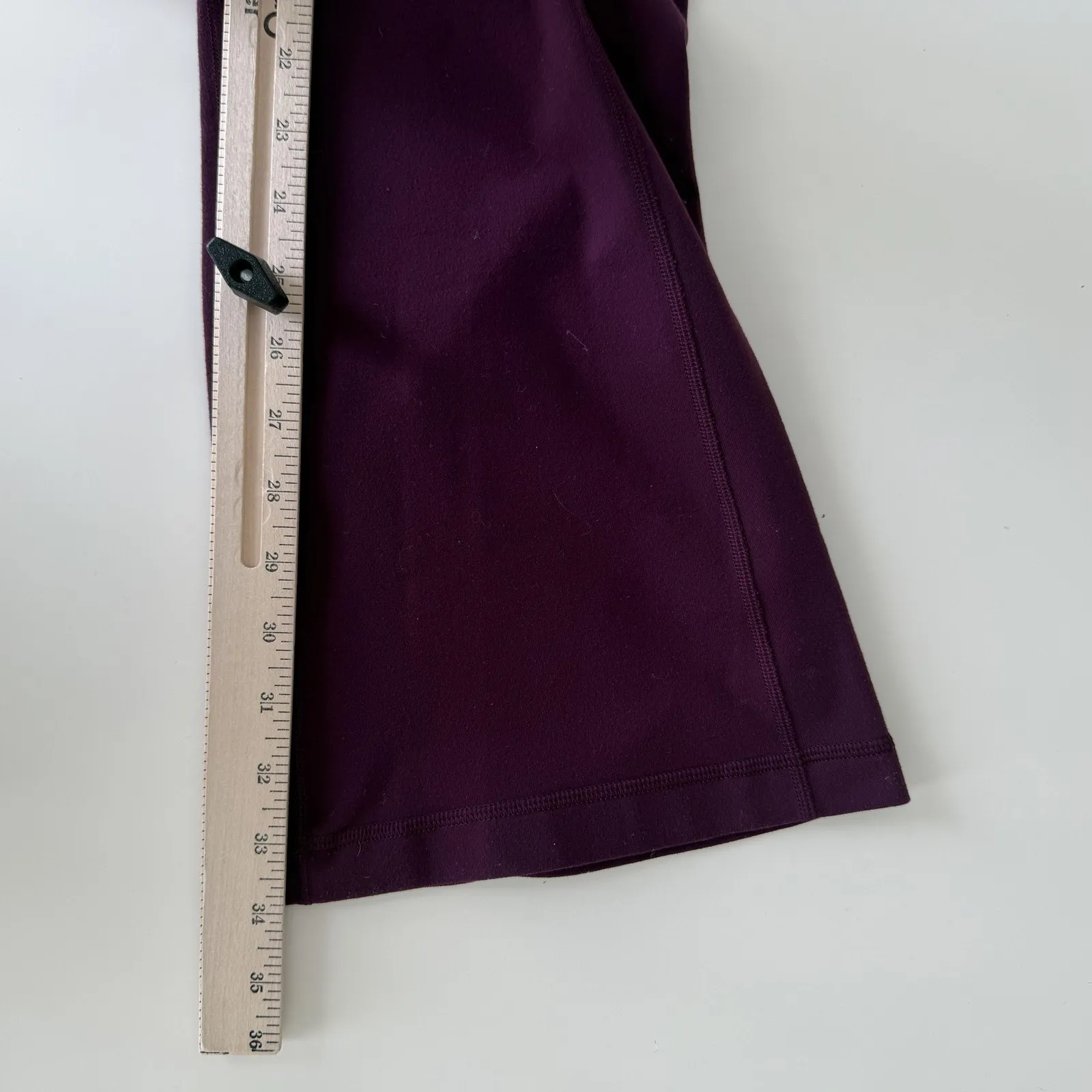 Lululemon Pants Womens Small Plum Groove Flare Low Rise Ruffle Luon Yoga Gym Y2K Purple - Image 10