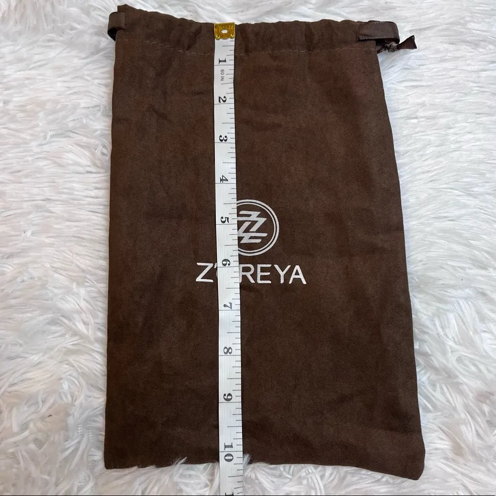Z’OREYA Brown Drawstring Dust Bag Soft Makeup Brushes Small 7” x 10” - Image 7