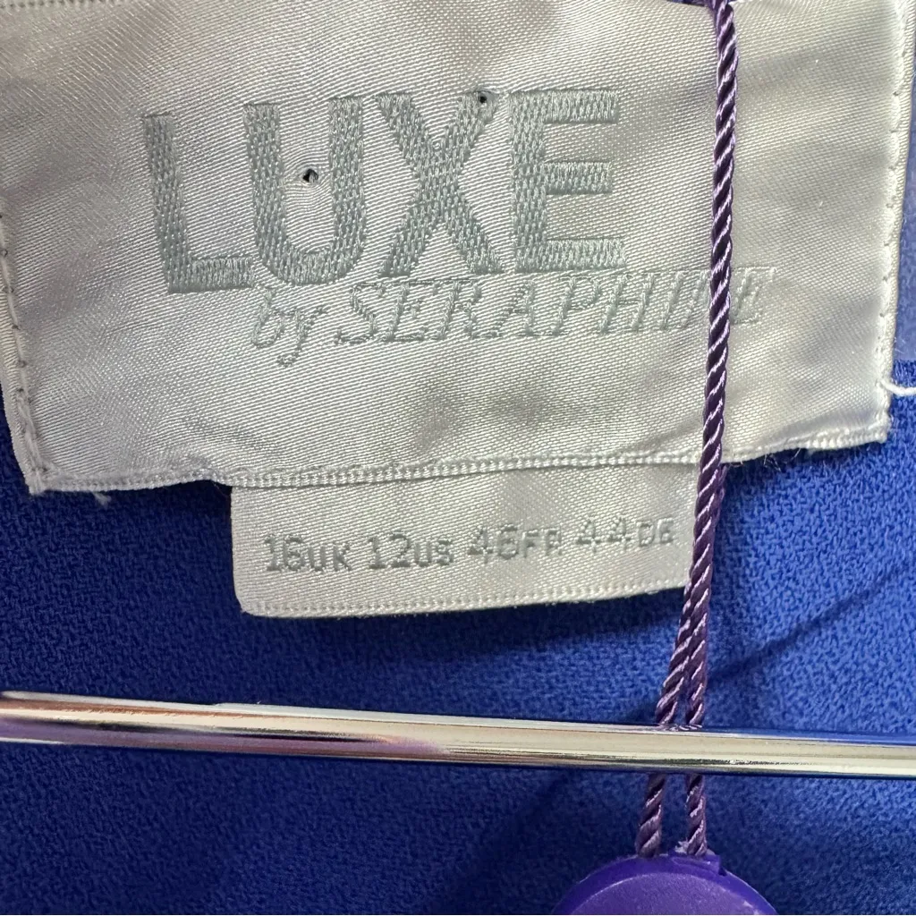 NEW Seraphine Luxe Square Neck Waist Detail Maternity Dress Blue US 12 NWT Size undefined - Image 7