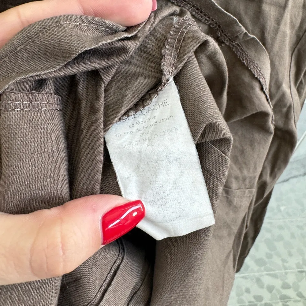 Vintage  button up top - size 3 (small) - brown - Image 8