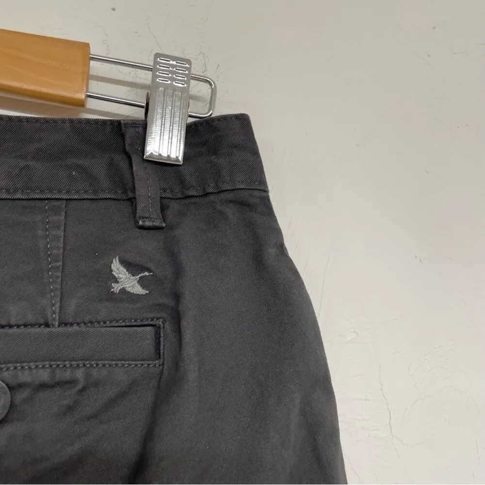 Eddie Bauer Grey Flat Front Chino Shorts Curvy Womens 6 Hiking Gorpcore Casual - Image 4