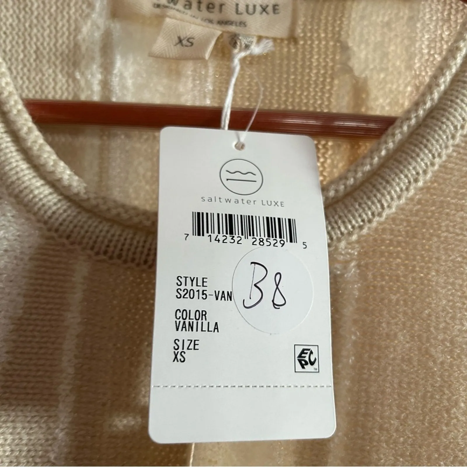 Saltwater‎ Luxe Connell Boho Mixed Media Sweater Knit Bohemian Cream Tan NWT XS - Image 2