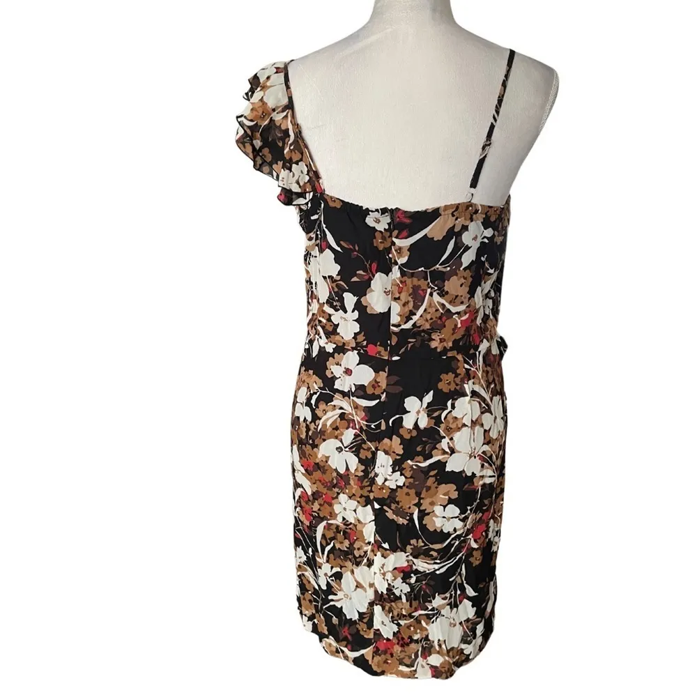 Alyn Paige Floral Print Dress With Ruffle Sleeves NWT Sz 12 Knee Length - Image 2
