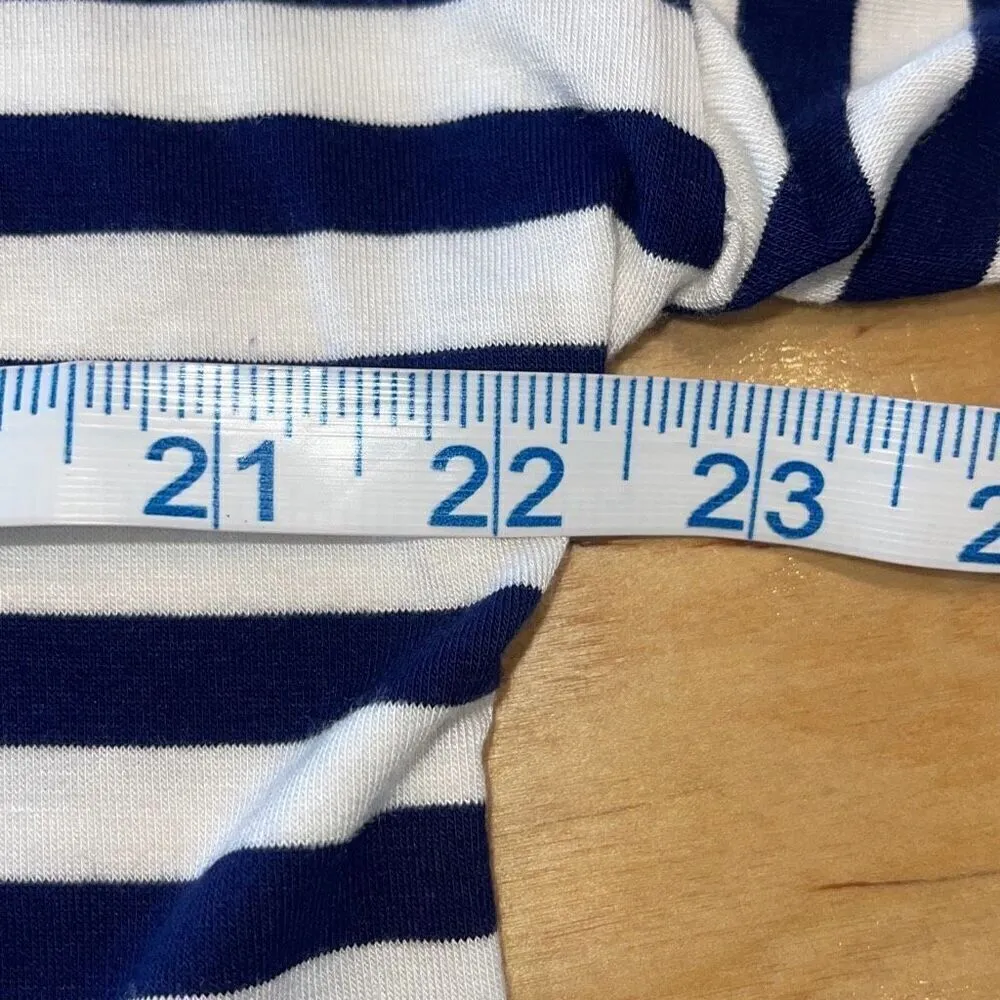 Promesa Womens Young American Graphic‎ Ringer Tee Blue White Large - Image 6