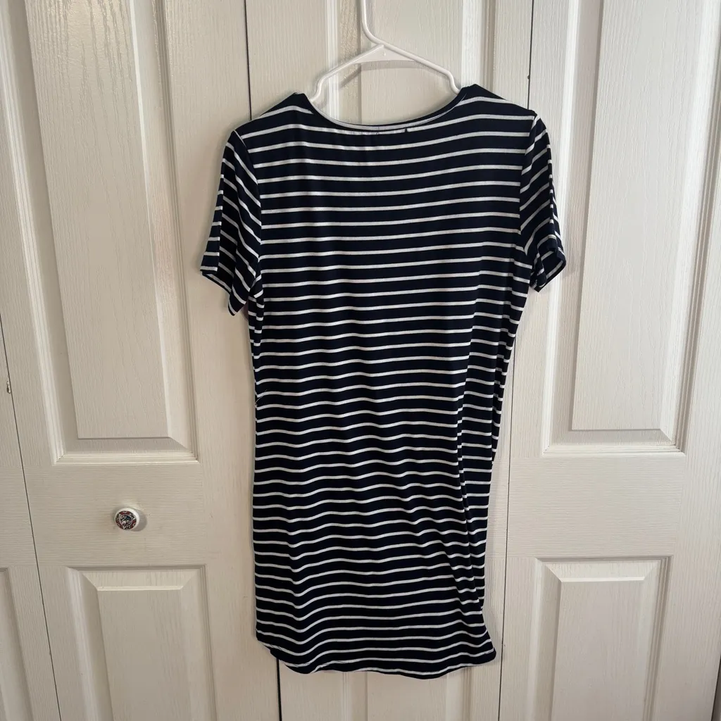 Ours lot of 2 striped short sleeve t shirt dresses size large Gray - Image 5