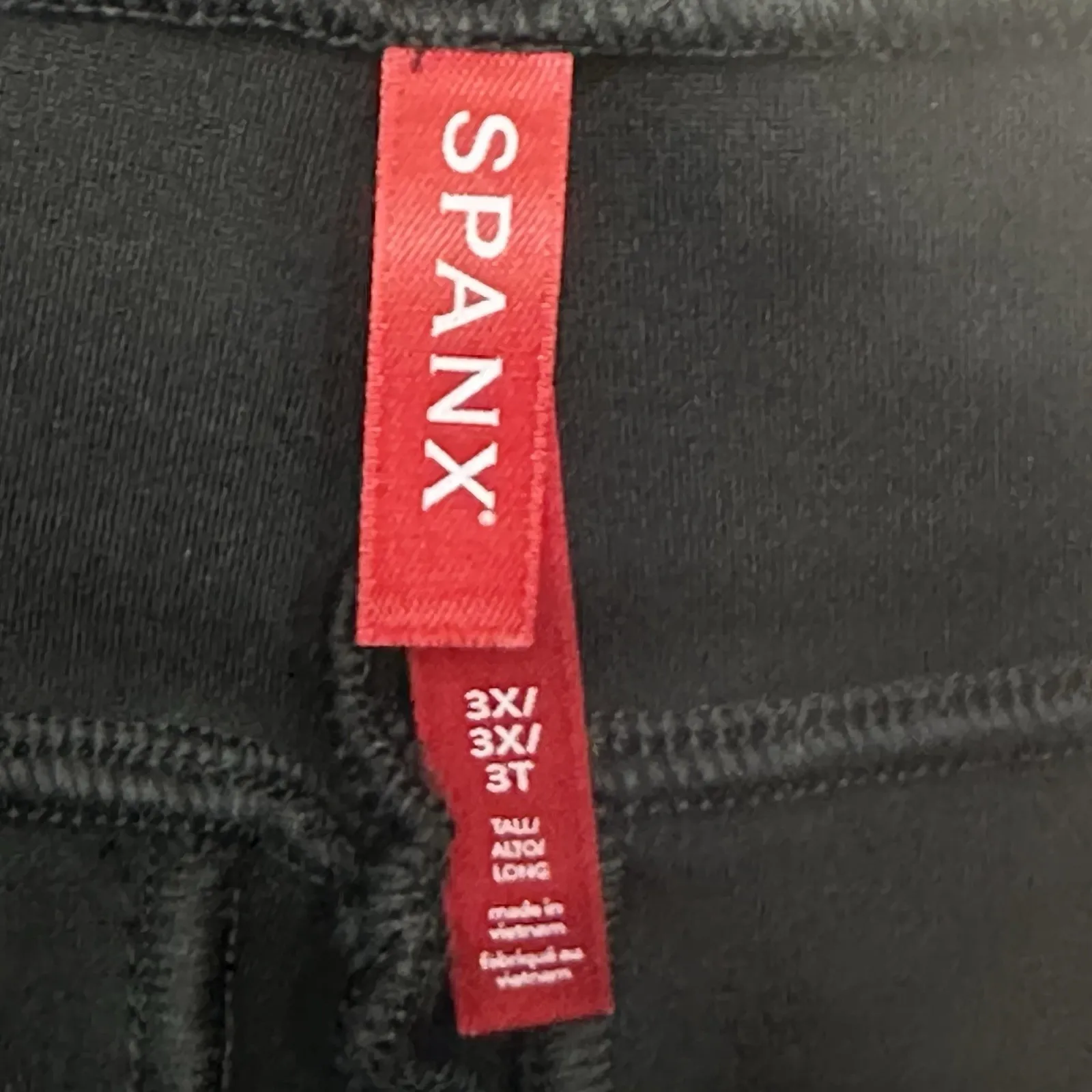 Spanx Crepe Pleated Trouser Pants Wide Leg Black Plus Size 3X Pull On‎ Pockets - Image 7