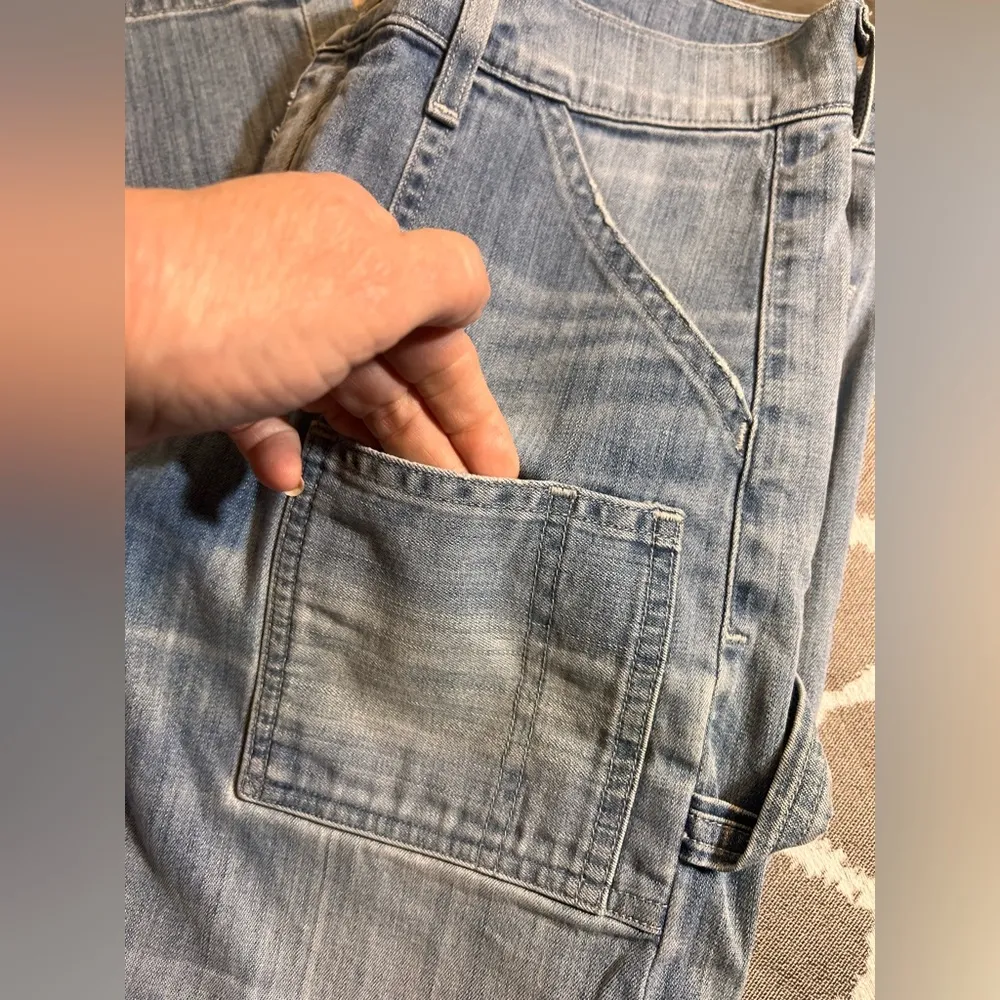 Citizens Of Humanity Cargo Light Wash Blue Ankle Jeans intentional distressing - Image 15