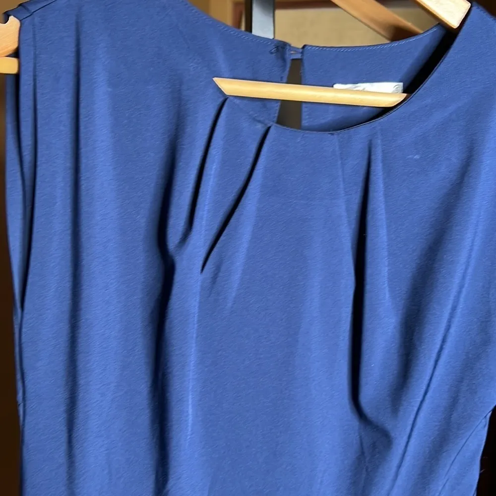 LAVAND. Anthropologie Navy Blue Sleeveless Dress Size Small - Image 4