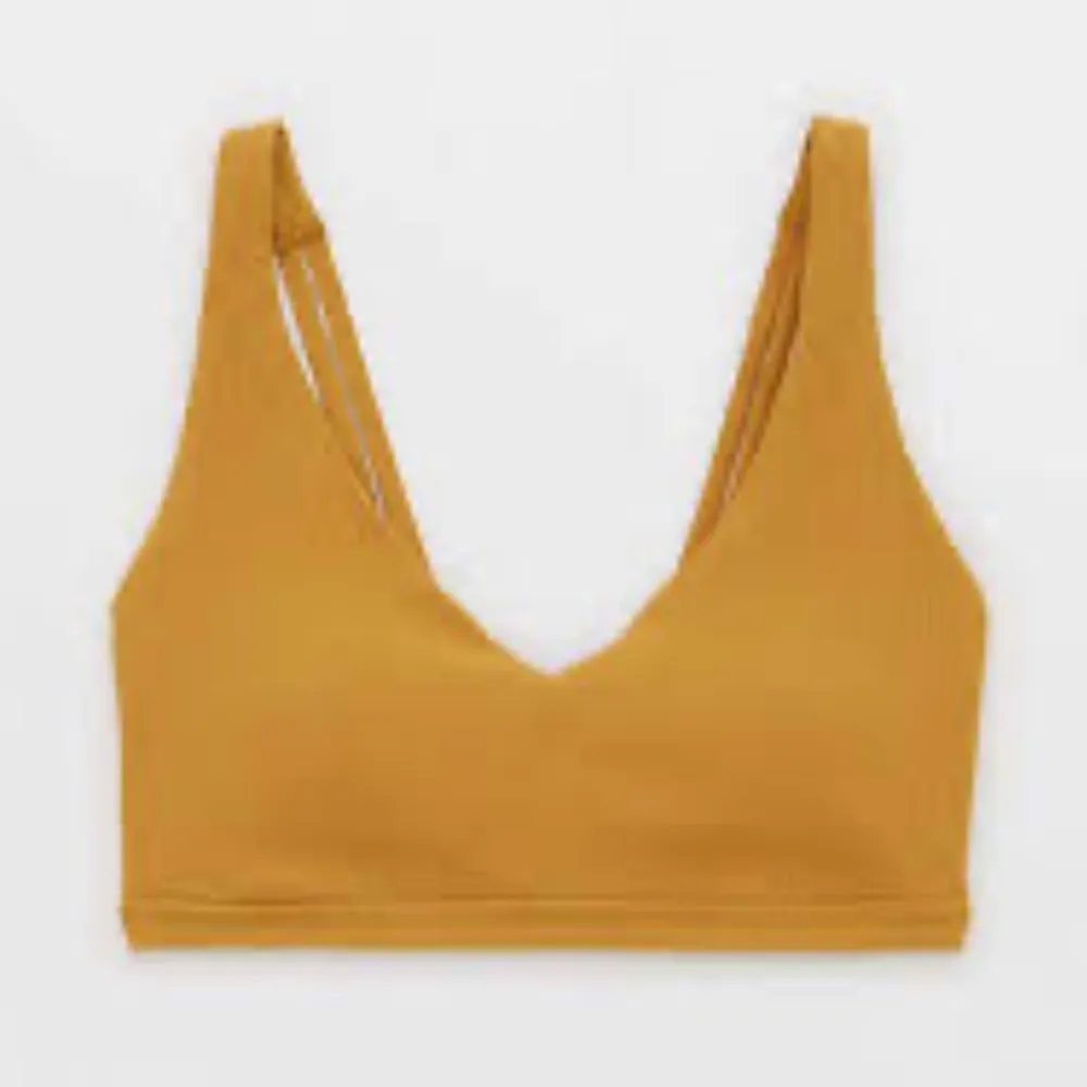 OFFLINE By Aerie Goals Plunge Sports Bra - Honey - Image 2