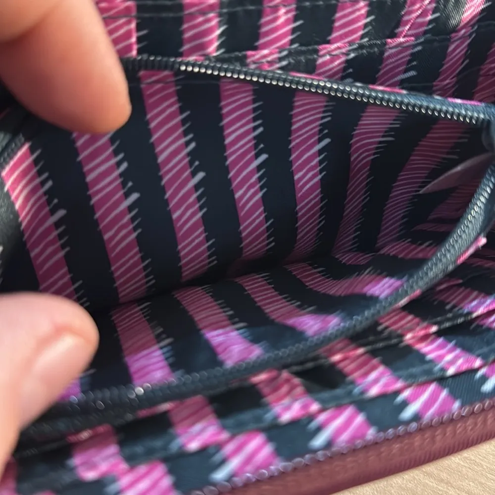 Vera Bradley Burgundy Nylon 3 Pocket Wallet - Image 6