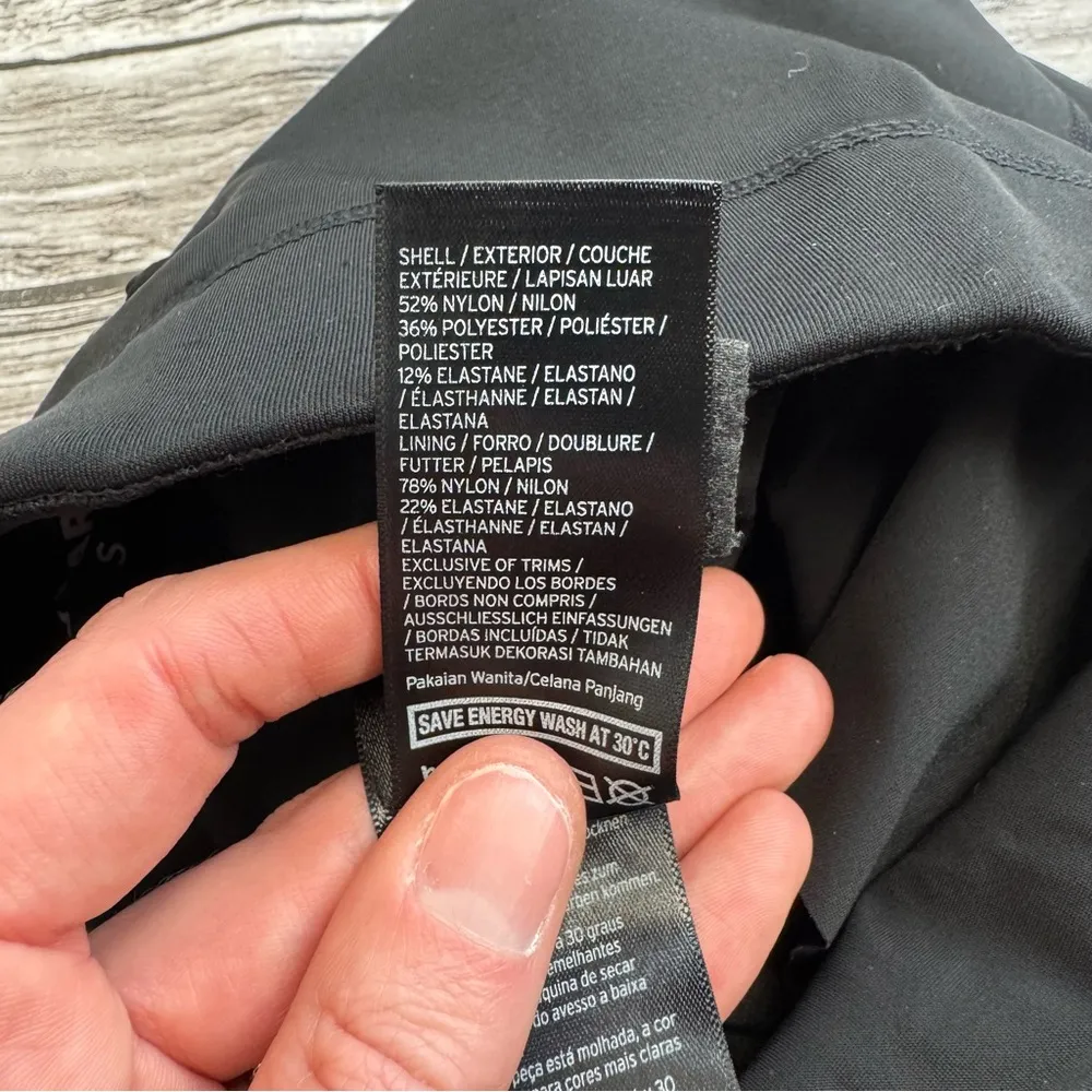 Ivy Park Women's Elastic Waist Crop Running Leggings Black White S SM Small Gym - Image 11