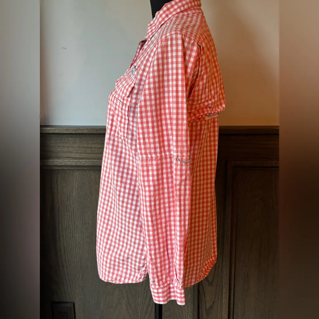 Columbia salmon Gingham Performance Shirt PFG - Image 2