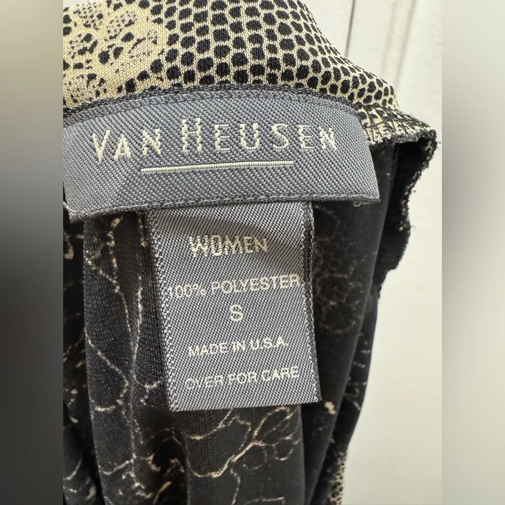 Y2K Van Heusen midi skirt with slit and lacework printed design small - Image 4