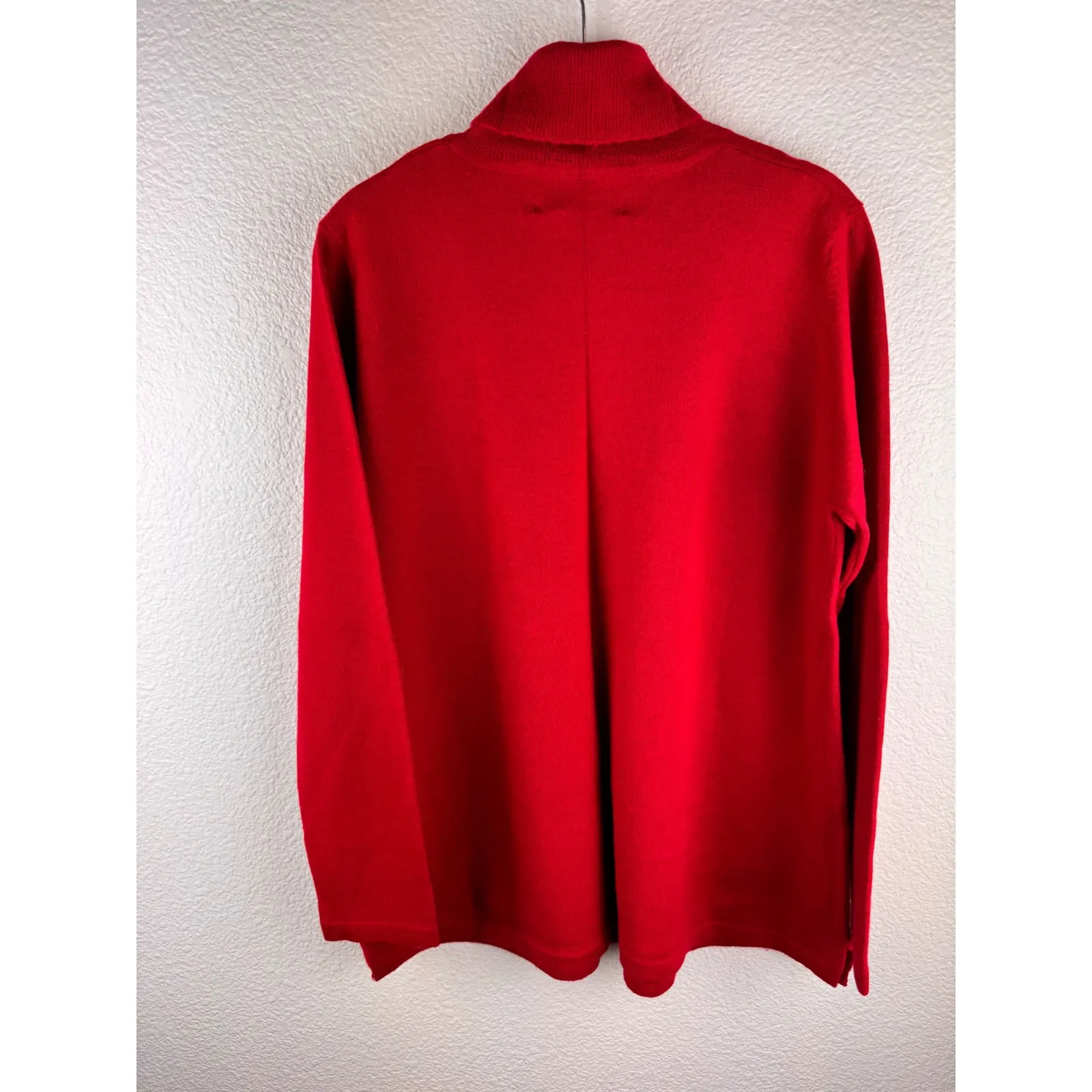 Motherhood Maternity Red Wool Turtleneck Sweater Size L Christmas Holiday - Image 2