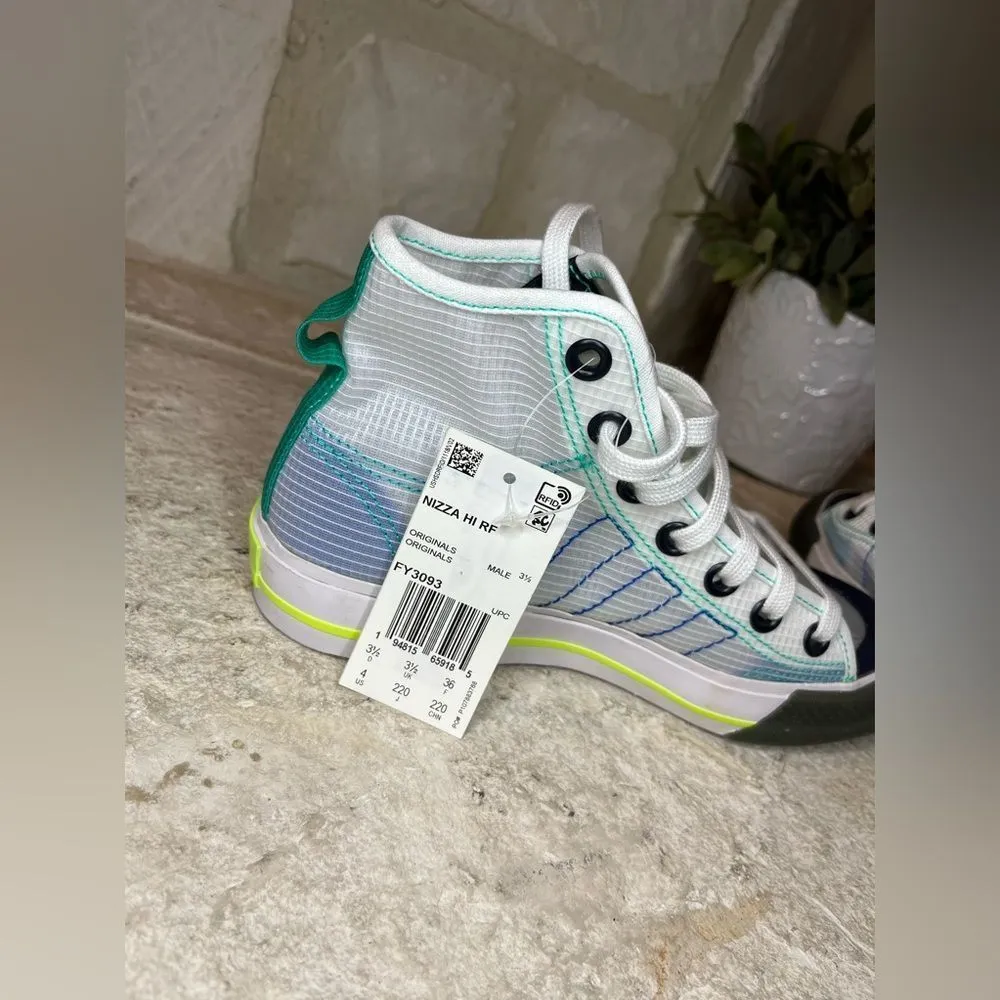 Adidas Nizza hi-top sneakers sz 4 - Image 5