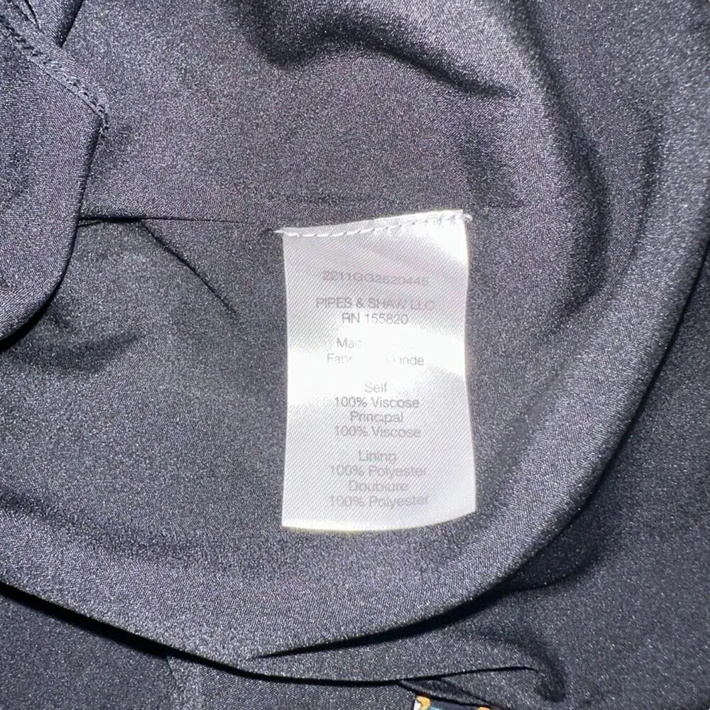 Veronica Beard Sacchi Token Print Long Sleeve Chiffon Short Dress 4 - Image 6