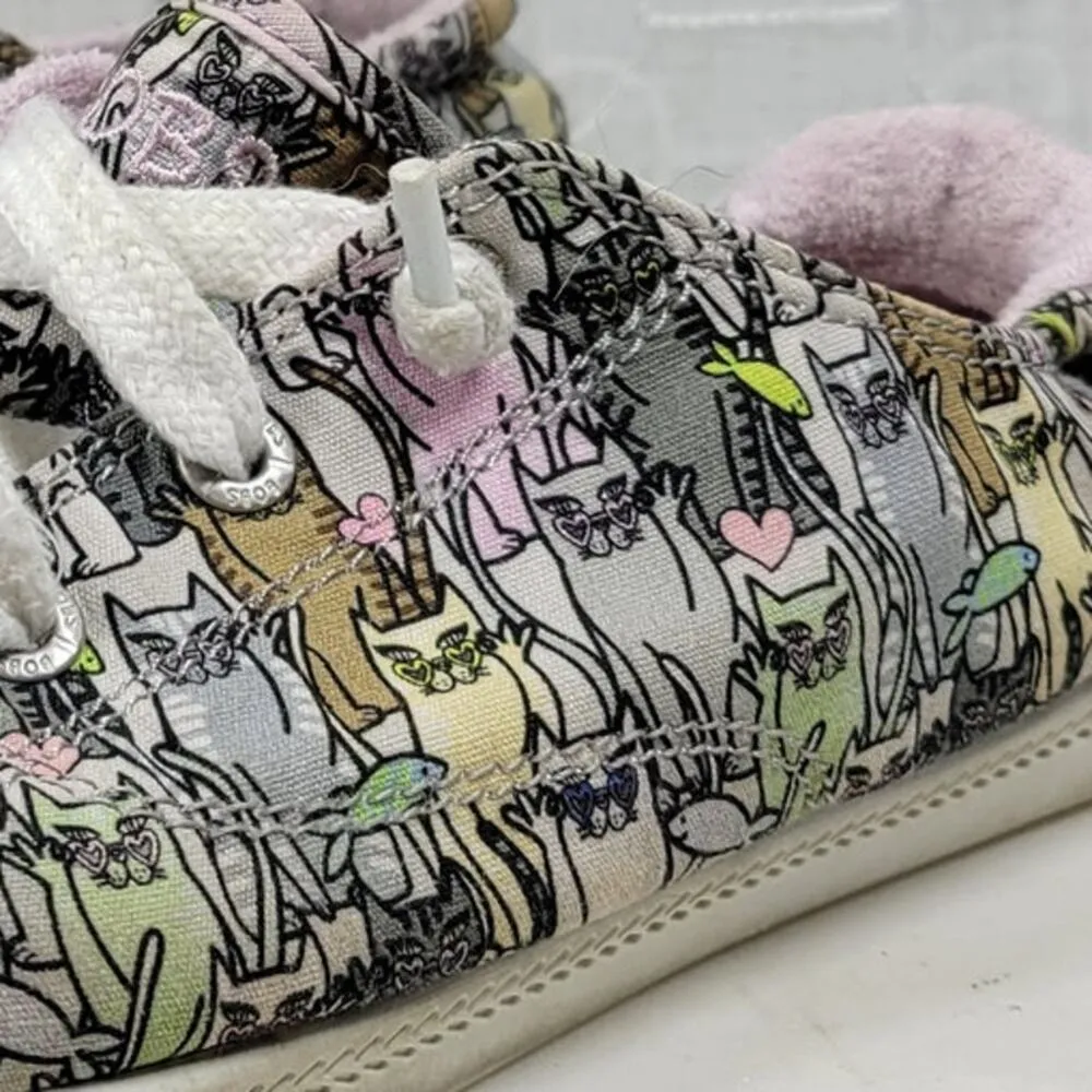 BOBS Beach Bingo Kitten Bitten Sneakers Womens 9 Casual Slip On Pink - Image 2