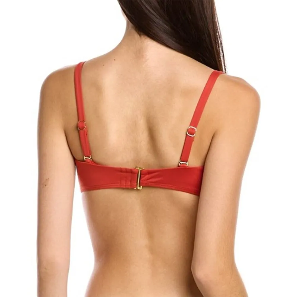 Andie The Cartagena Bandeau Bikini Top In Terracotta M NWT - Image 2