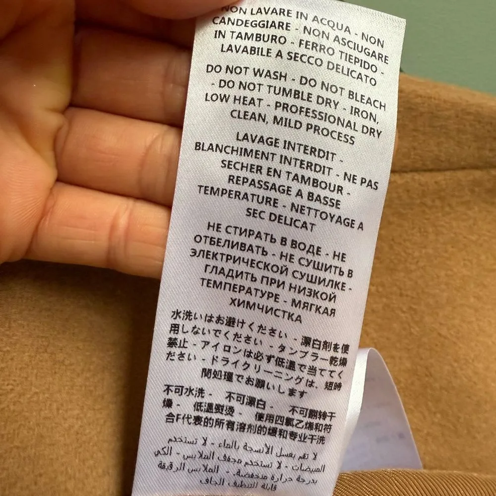 Stella McCartney Bryce Wool Blend Coat, Camel, Sz IT 36/US 0-2 - Image 9