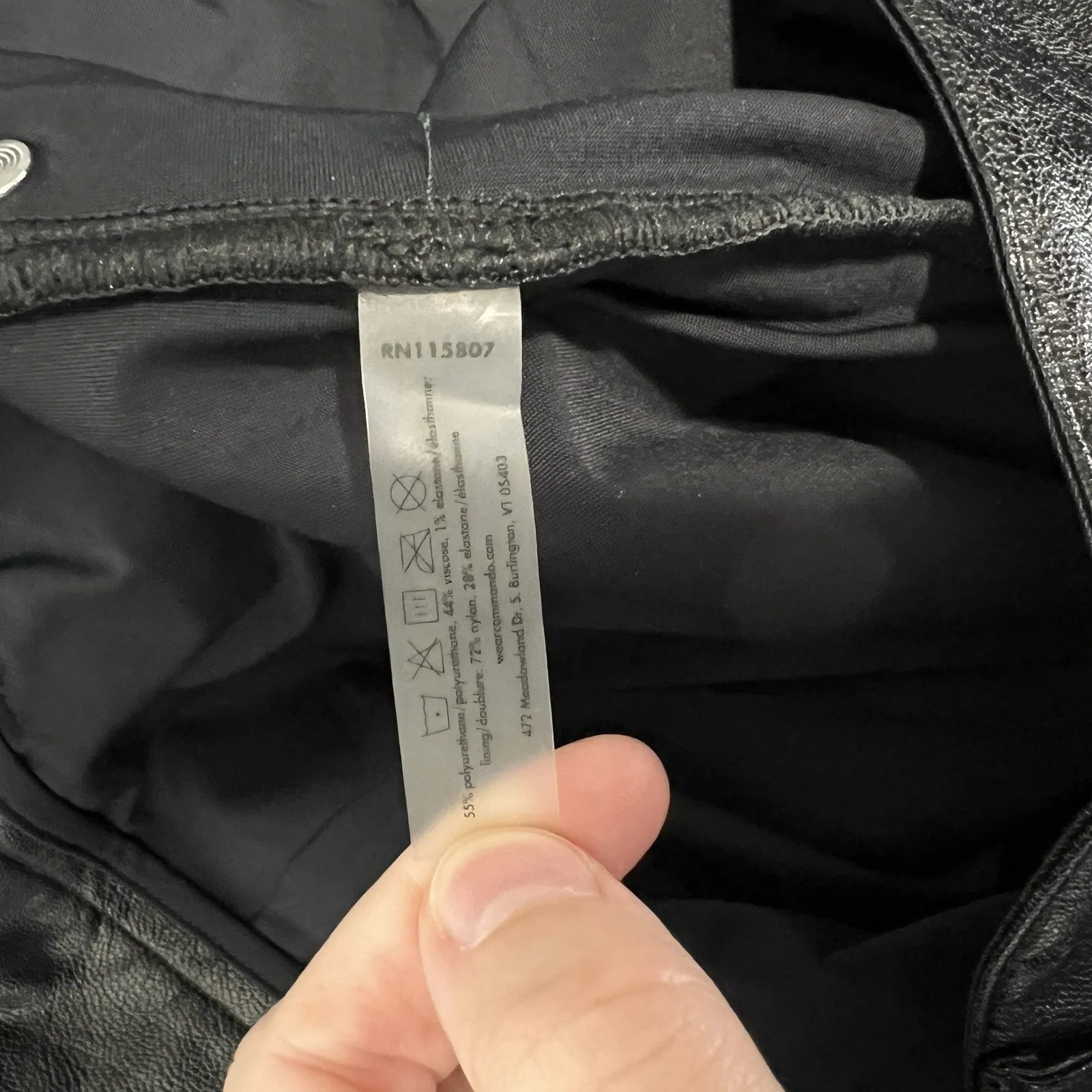 Commando Faux Leather 5-Pocket Pants Tapered‎ Straight Leg High Rise Size XL - Image 10