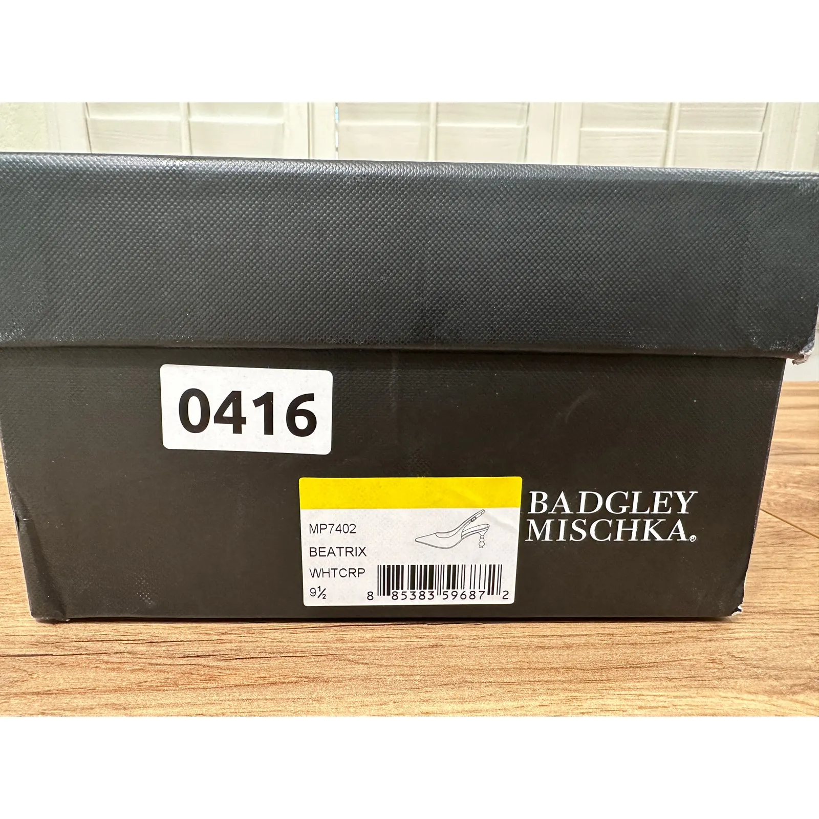 Badgley Mischka Beatrix Pointed-Toe Slingback Heel w/ Pearl-Beaded Heel 9.5 NIB - Image 13