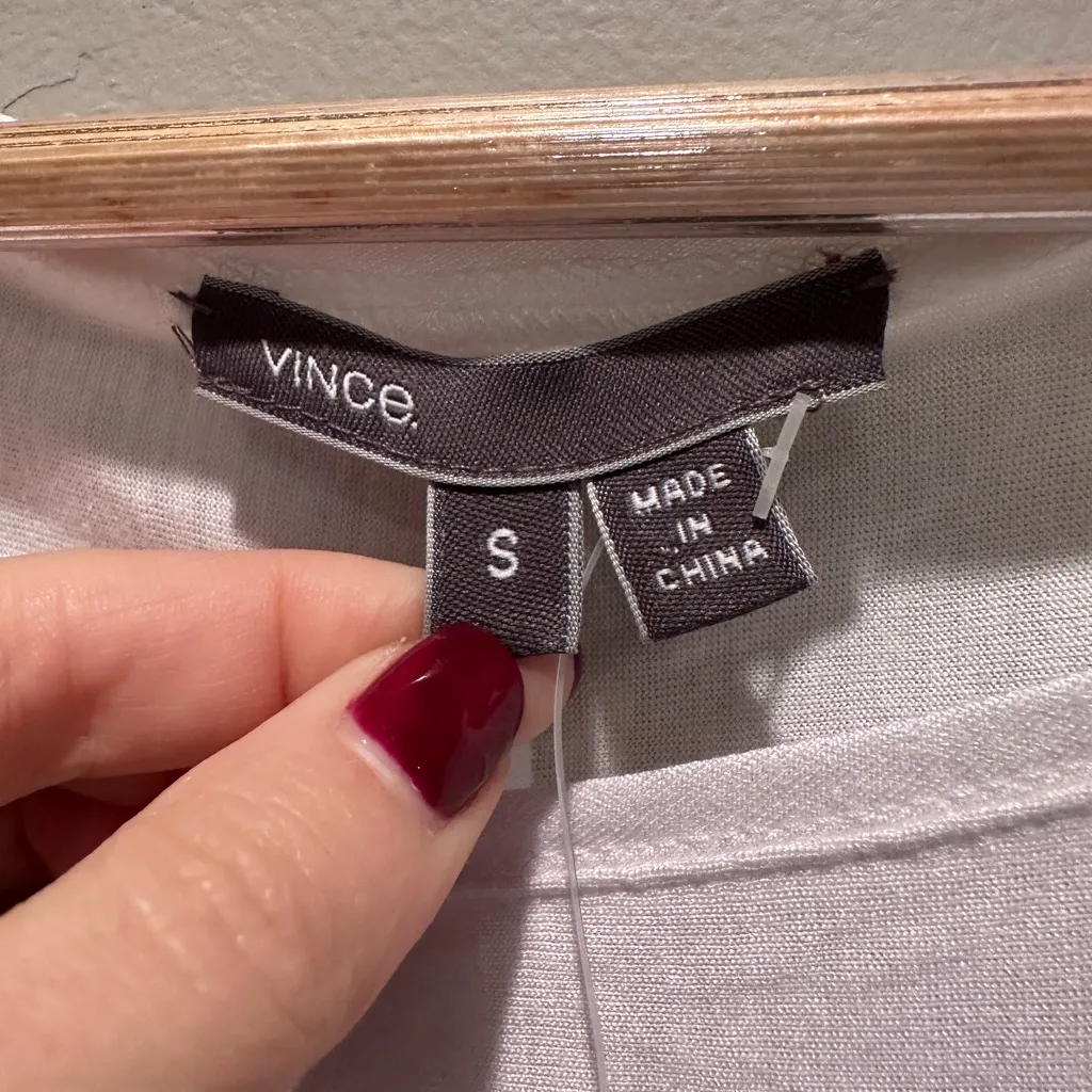 NWT Vince Boatneck Long Dolman Sleeve White Top Shirt Size Small Basics Neutrals - Image 6