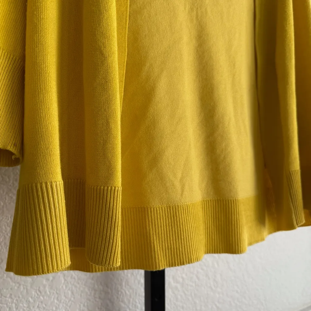 Fall Mustard Yellow Women's Cardigan Layering Open Front Chic Modest Sweater - Image 5