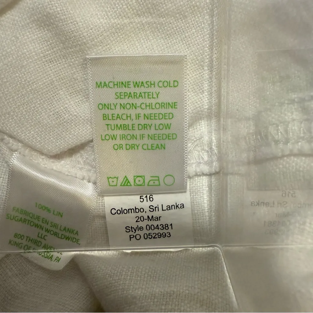 NWOT Lilly Pulitzer Beach Palazzo Pants in Resort White Linen - Image 6