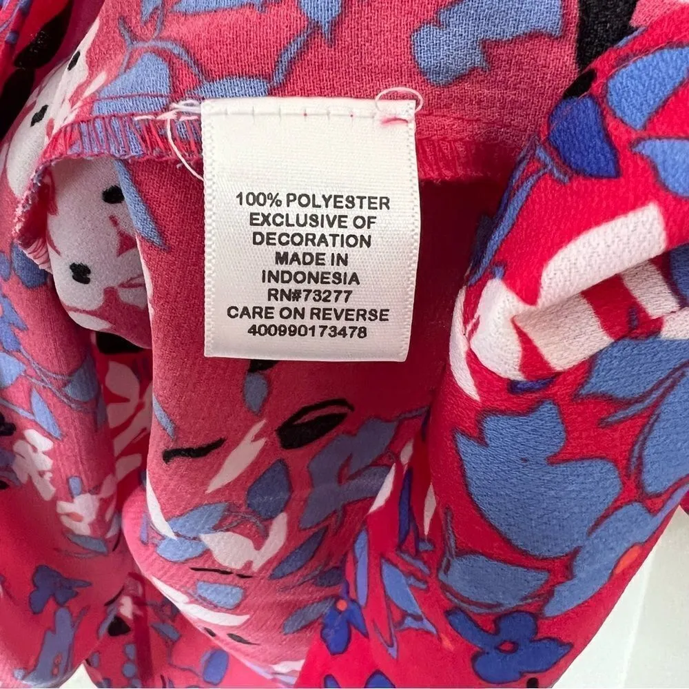 Elle Pink Floral Mini Dress Size Medium - Image 6