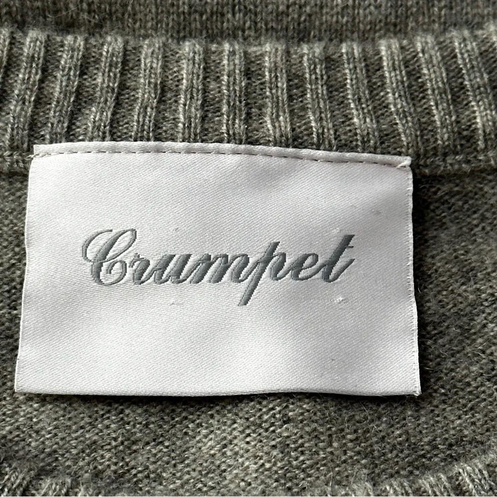 Crumpet Women’s Size XS Heathered Tan Oatmeal Crewneck Cashmere Sweater - Image 5