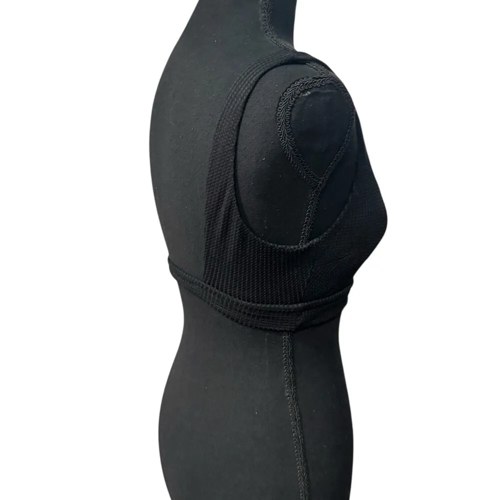 NWT! Aerie Waffle Banded Wide Strap Scoop Bikini Top in Black - Size Small - Image 6