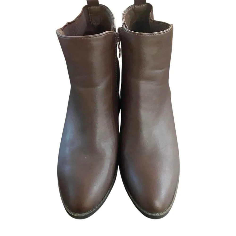 NWOT TOP MODA brown side zip boots size 9 - Image 2