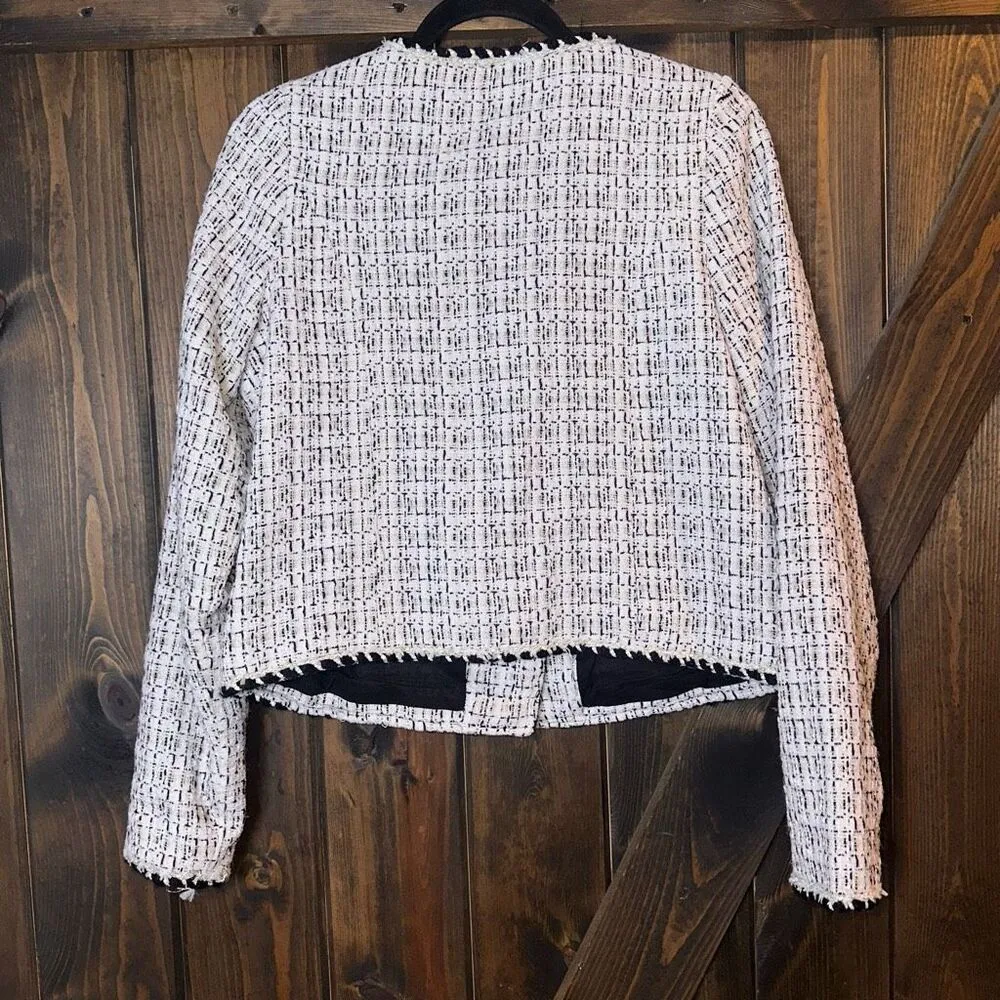 POL CLOTHING Luxe Tweed Sweater Cardigan Blazer - Image 2