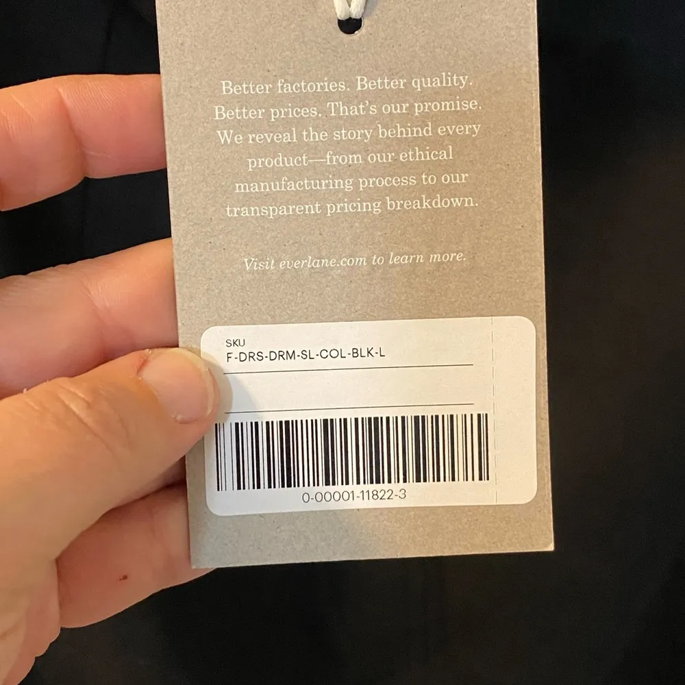 Everlane black Dream Strapless Dress size large. Midi dress. Stretch. NWT - Image 5