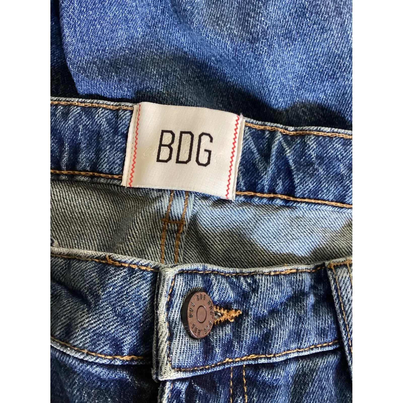BDG Urban Outfitters Low Rise Slim Bootcut Distressed Blue Jeans Womens Size 31 - Image 5